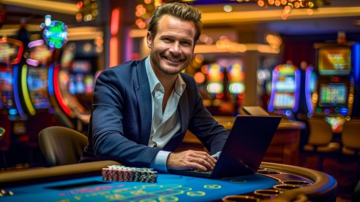 Antarmuka Casino Hold'em live dealer di aplikasi gotobet88 mobile